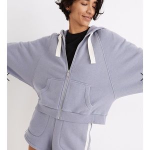 Madewell Light purple zip front hoodie
